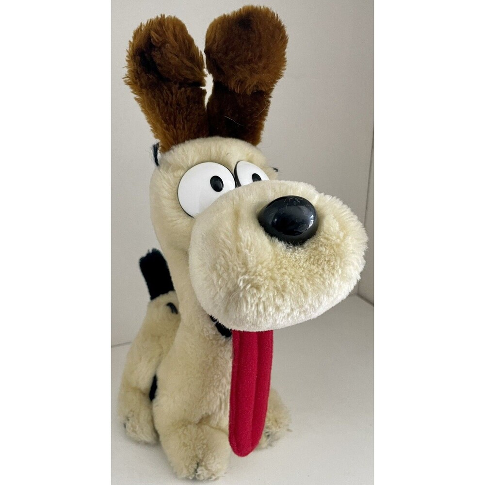 Vintage Odie Cartoon Dog Garfield 1983 Yellow Plush 11” R. Dakin Plush Animal